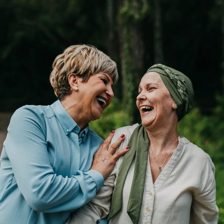 Two women in conversation