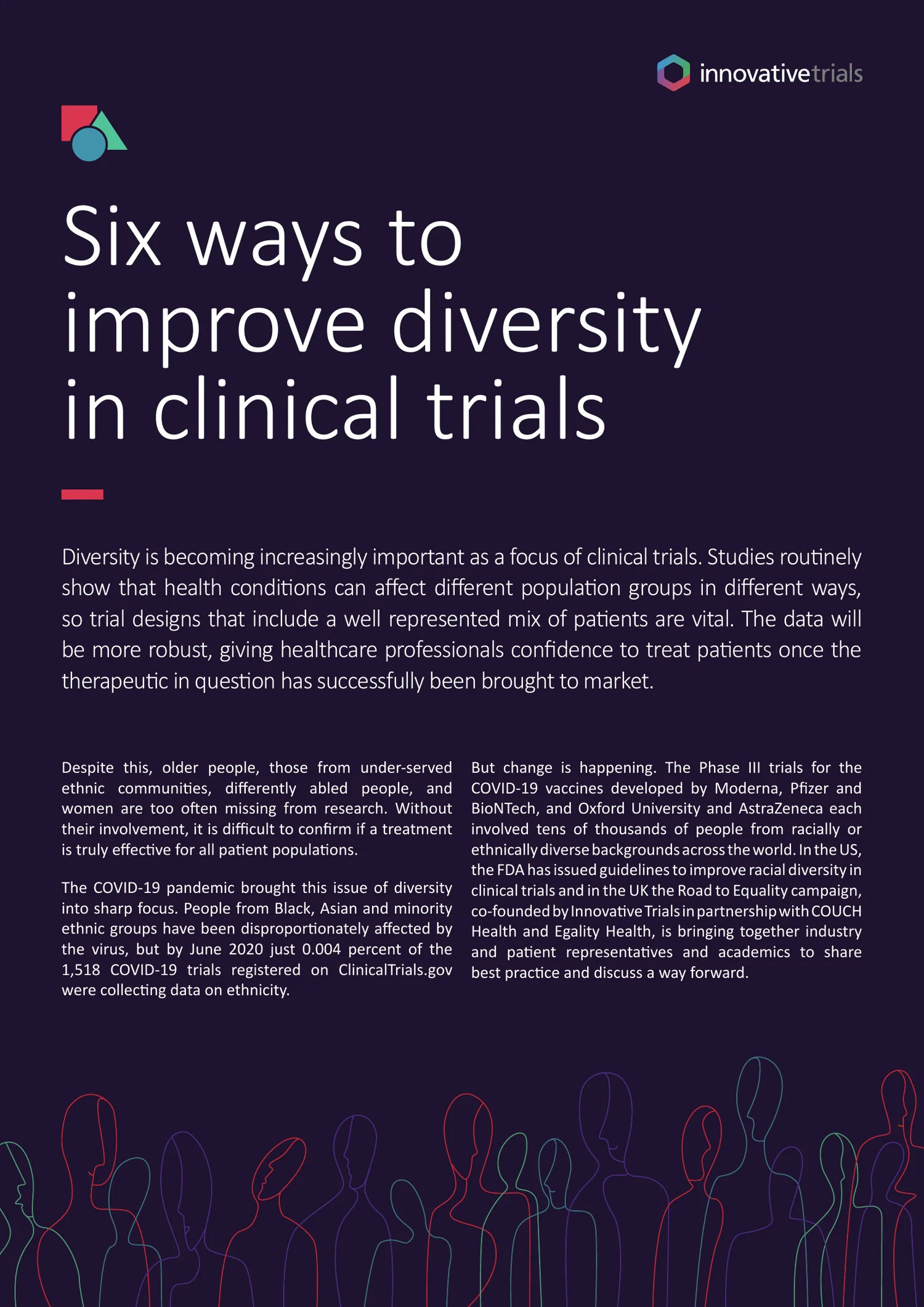 Six ways to improve diversity in clinical trials, page 1 of 2